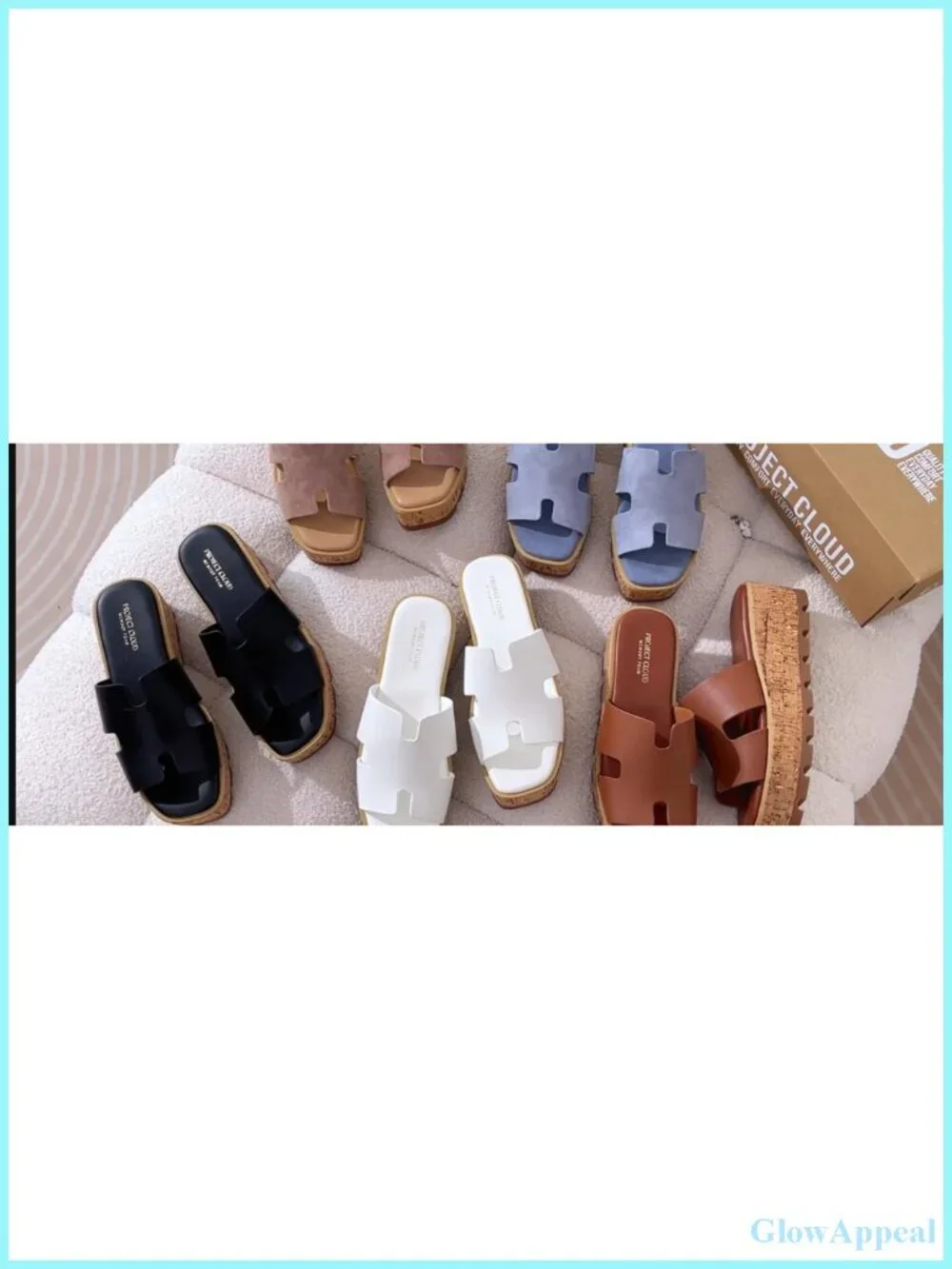 Genuine Leather Platform Wedge Sandals Memory Foam Comfort